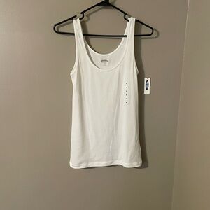 Old Navy Ribbed White Tank Top
